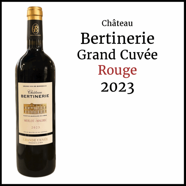 Bertinerie Grand Cuvee Rouge 2023  | 750 ml  | Case of 12 ($23.77/bottle)