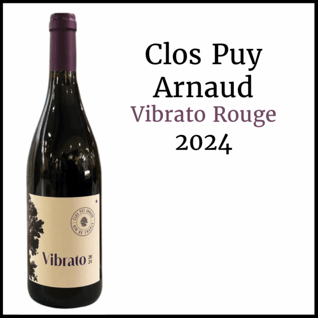 Clos Puy Arnaud Vibrato Rouge 2024 | 750 ml  | Case of 6 ($21.56/bottle)